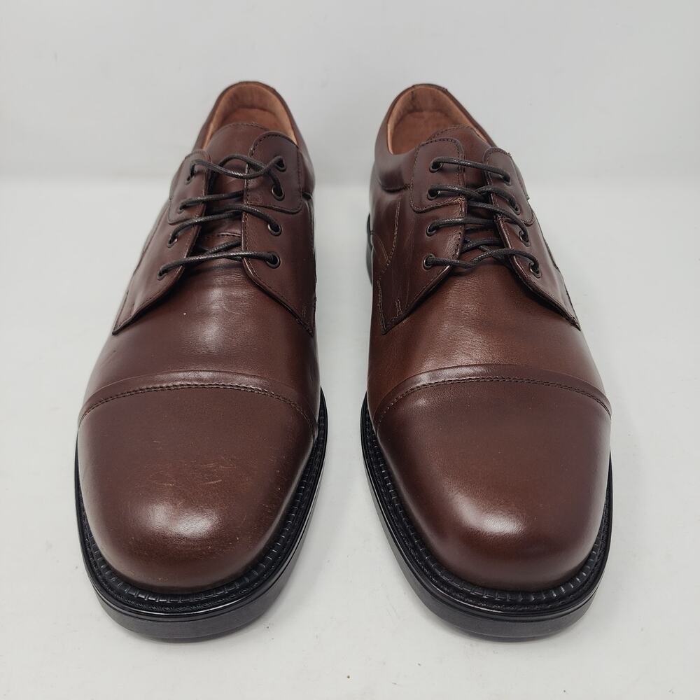 Bostonian Shoes Mens 11.5 M Oxford Brown Leather Cap Toe Lace Up NWOT - Picture 3 of 13